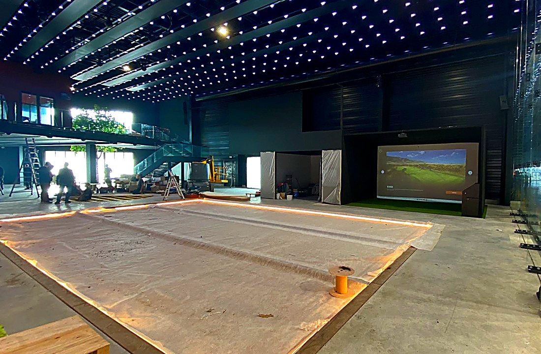 Vue d'ensemble du Multiplex de Pontarlier en fin de chantier